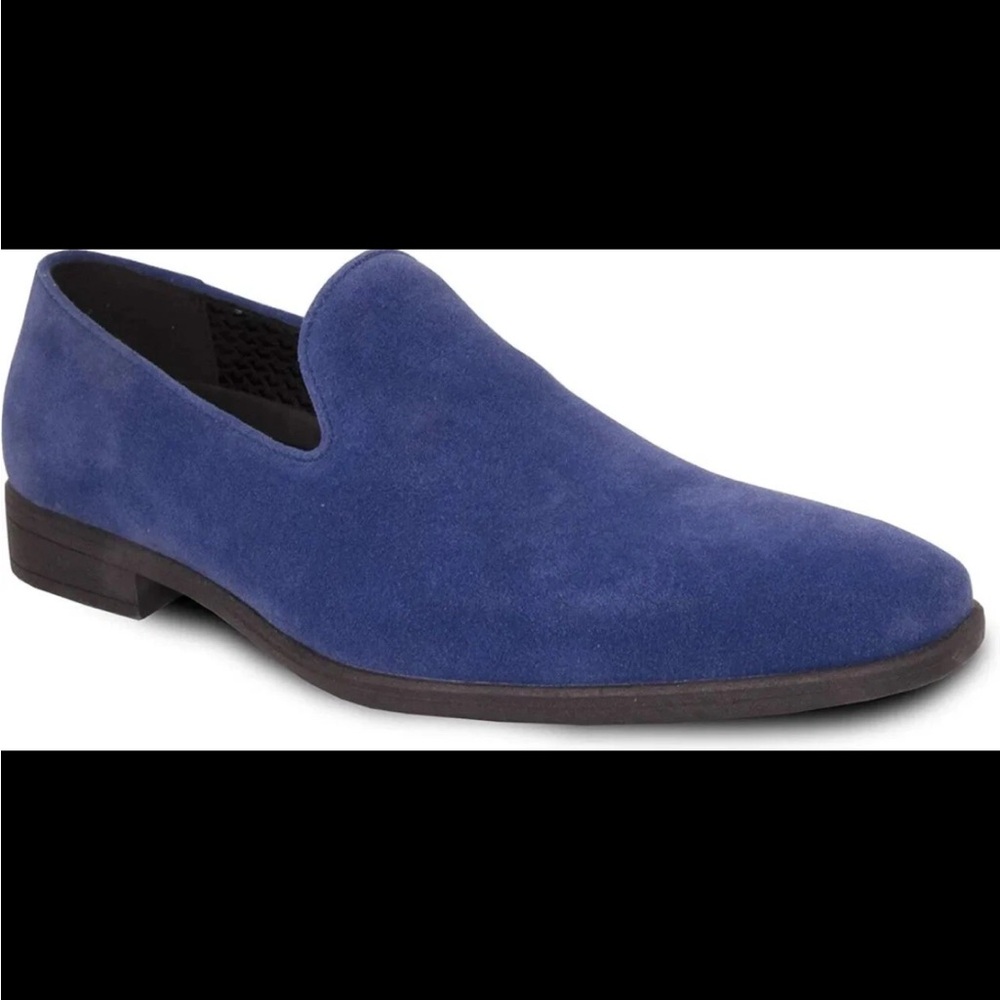 New VANGELO Men Dress Shoe Vallo-3 King-5 Loafer Slip-on Blue size 10M NIB